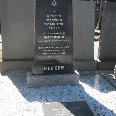HECKER Harry -1960 :: JOSEHART Rachel Leah nee HECKER 1906-2001