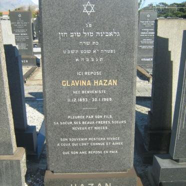 HAZAN Glavina nee BENVENISTE 1893-1969