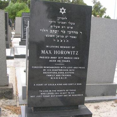 HOROWITZ Max -1969