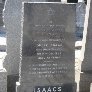 ISAACS Grete -1959