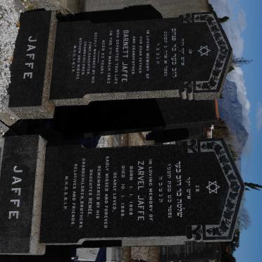 JAFFE Zarvel 1908-1986 &amp; Barnett -1962