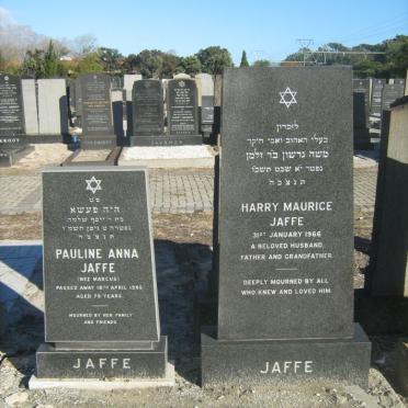 JAFFE Harry Maurice -1966 &amp; Pauline Anna MARCUS -1986