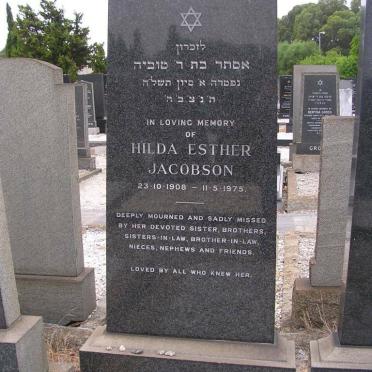 JACOBSON Jack Joseph -1967 &amp; Hilda Esther 1908-1975
