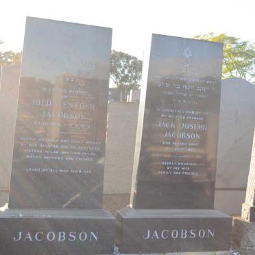 JACOBSON Jack Joseph -1967 &amp; Hilda Esther 1908-1975