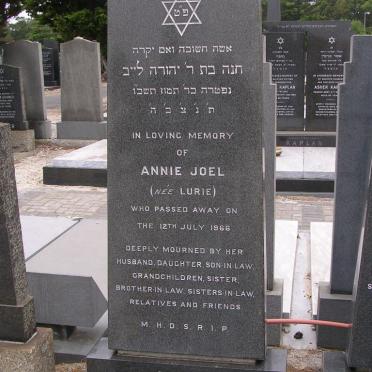 JOEL Annie nee LURIE -1966