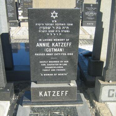 KATZEFF Annie nee GUTMAN -1998