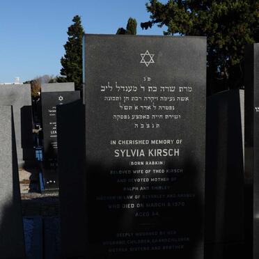 KIRSCH Sylvia nee RABKIN -1970