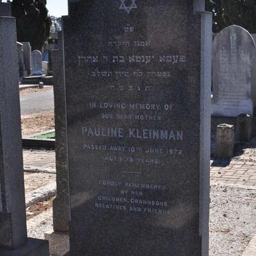 KLEINMAN Pauline -1972