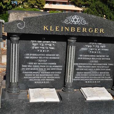 KLEINBERGER Adolf -1952 &amp; Luise -1962