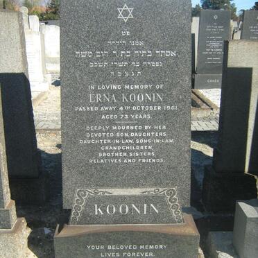 KOONIN Erna -1961