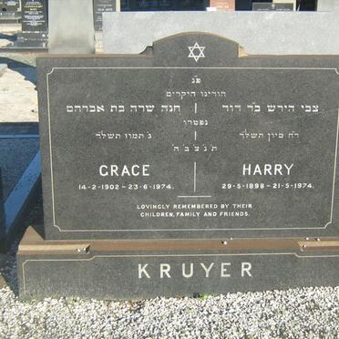 KRUYER Harry 1898-1974 &amp; Grace 1902-1974