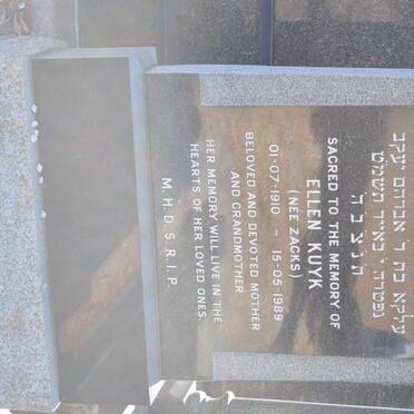 KUYK Ellen nee ZACKS 1910-1989