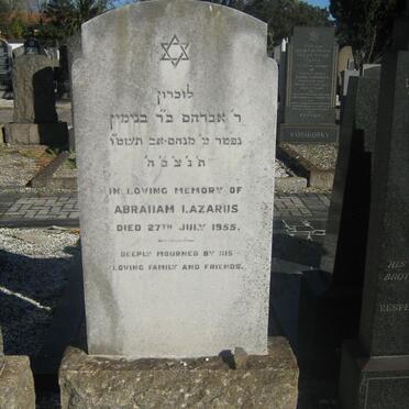 LAZARUS Abraham -1955