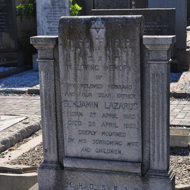 LAZARUS Benjamin 1883-1953