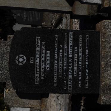 LAZARUS Balah nee DEITZ 1871-1952