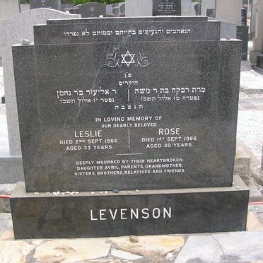 LEVENSON Leslie -1966 &amp; Rose -1966