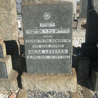 LEDERER Hilda 1880-1943