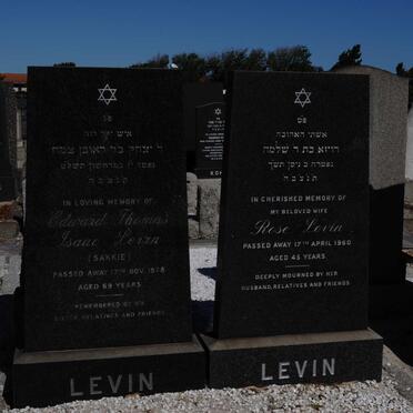 LEVIN Edward Thomas Isaac -1978 &amp; Rose -1960