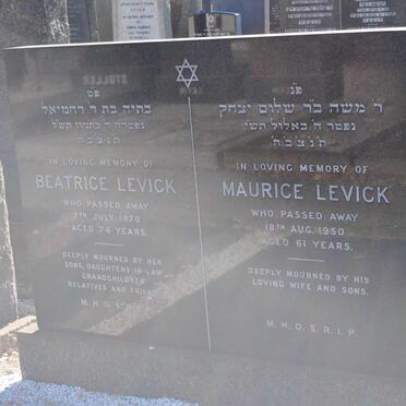 LEVICK Maurice -1950 &amp; Beatrice -1970