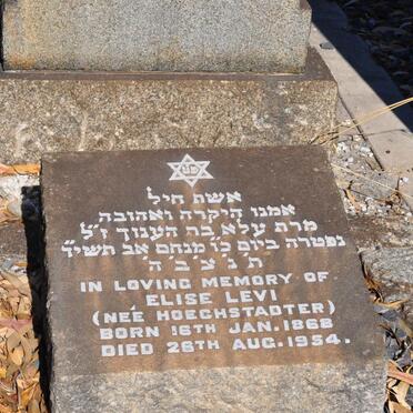 LEVI Elise nee HOECHSTADTER 1868-1954