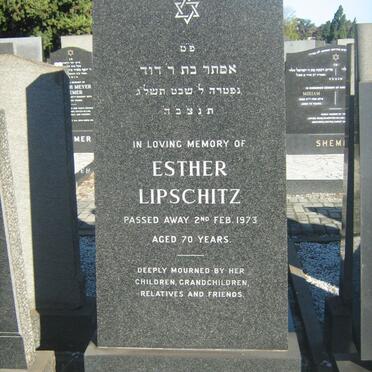 LIPSCHITZ Esther -1973