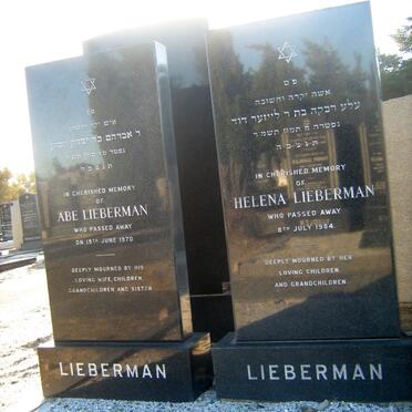 LIEBERMAN Abe -1970 &amp; Helena -1984