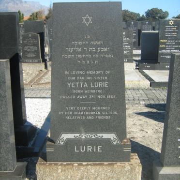 LURIE Yetta nee WEINBERG -1964