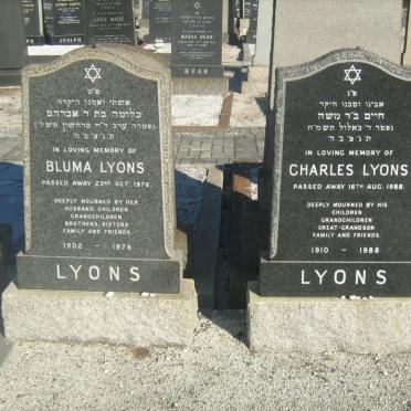 LYONS Charles 1910-1988 &amp; Bluma 1902-1976