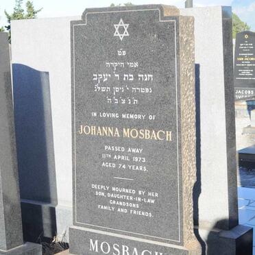 MOSBACH Johanna -1973