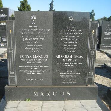 MARCUS Abraham Isaac -1973 &amp; Sonya -1968