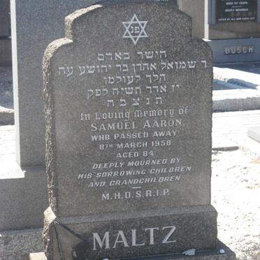 MALTZ Samuel Aaron -1958