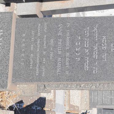 MAISSEL Annie Phyllis 1897-1960