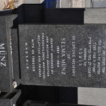 MÜNZ Selma 1887-1964