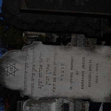 MANDELBROTE Abraham Jacob 1868-1948