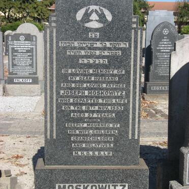 MOSKOWITZ Joseph -1953