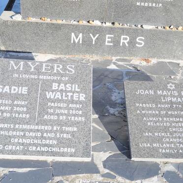MYERS Basil Walter -2008  &amp; Sadie -2006 :: LIPMAN Joan Mavis Forman -1999