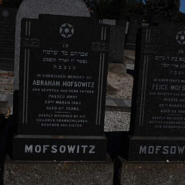 MOFSOWITZ Abraham -1962 &amp; Feige -1960