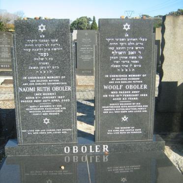 OBOLER Woolf -1965 &amp; Naomi Ruth NORRIE 1927-2003