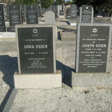 OSSER Joseph 1908-1988 &amp; Dora 1918-1979