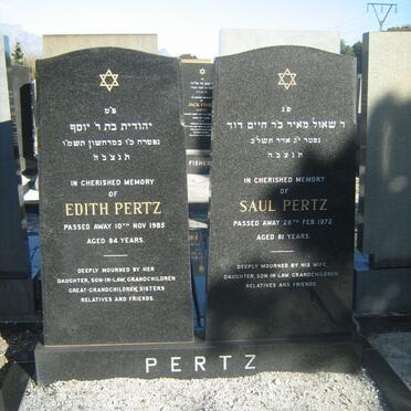 PERTZ Saul -1972 &amp; Edith -1985