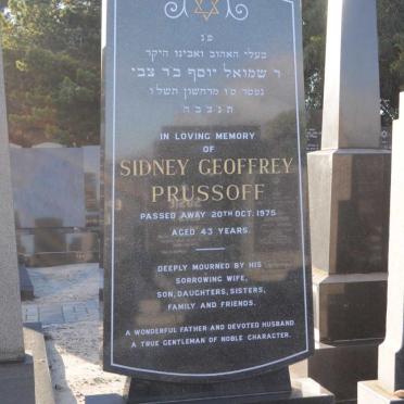PRUSSOFF Sidney Geoffrey -1975