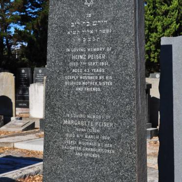 PEISER Heinz -1951 &amp; Margarete LEISER -1960