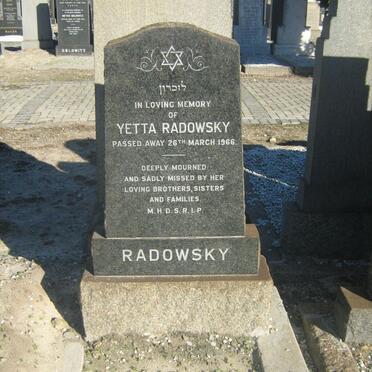 RADOWSKY Yetta -1966