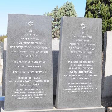 ROYTOWSKI Isaac -1959 &amp; Esther -1969
