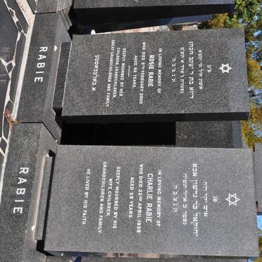 RABIE Charlie -1958 &amp; Rosie -2000