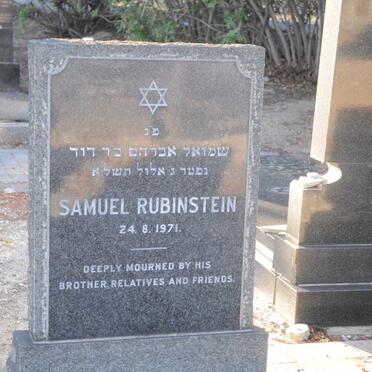 RUBINSTEIN Samuel -1971