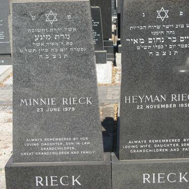 RIECK Heyman -1958 &amp; Minnie -1979