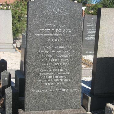 RADOWSKY Bertha -1957