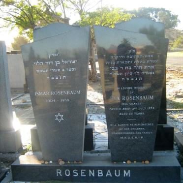 ROSENBAUM Ismar 1904-1968 &amp; Eva GRANDE -1978