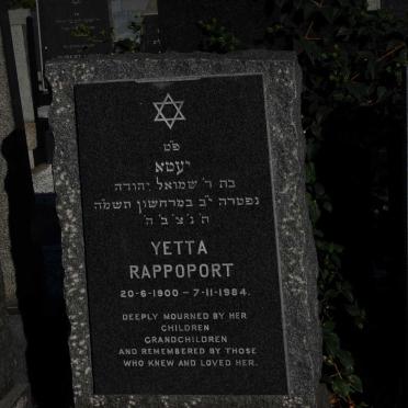 RAPPOPORT Yetta 1900-1984
